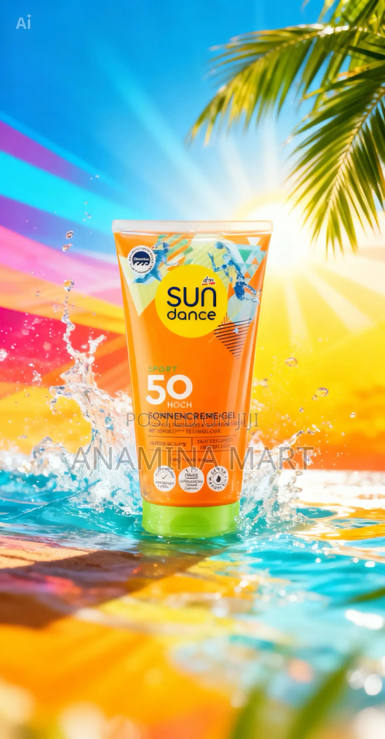 Sundance Sport Sun Cream-Gel SPF 50,150 Ml