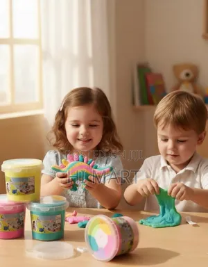Kids Playing Super Light Clay Mud
