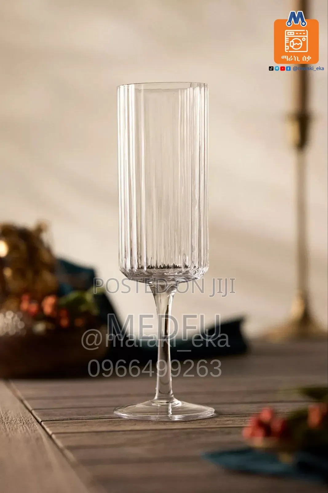 6pcs Champagne Flutes Glass