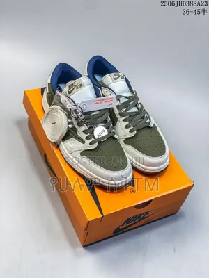 Air Jordan 1 Low X Travis Scott X Dior 'Reverse Olive' Men's Shoes