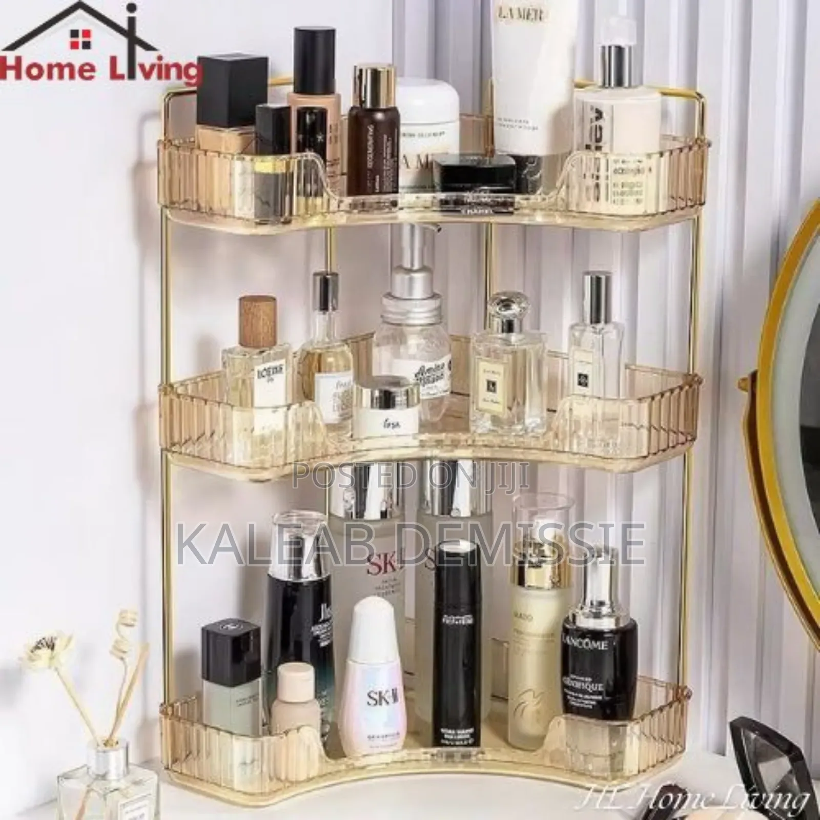 Luxury Storage Rack ዘመናዊ እና ቅንጡ የኮስሞቲክስ ማስቀመጫ