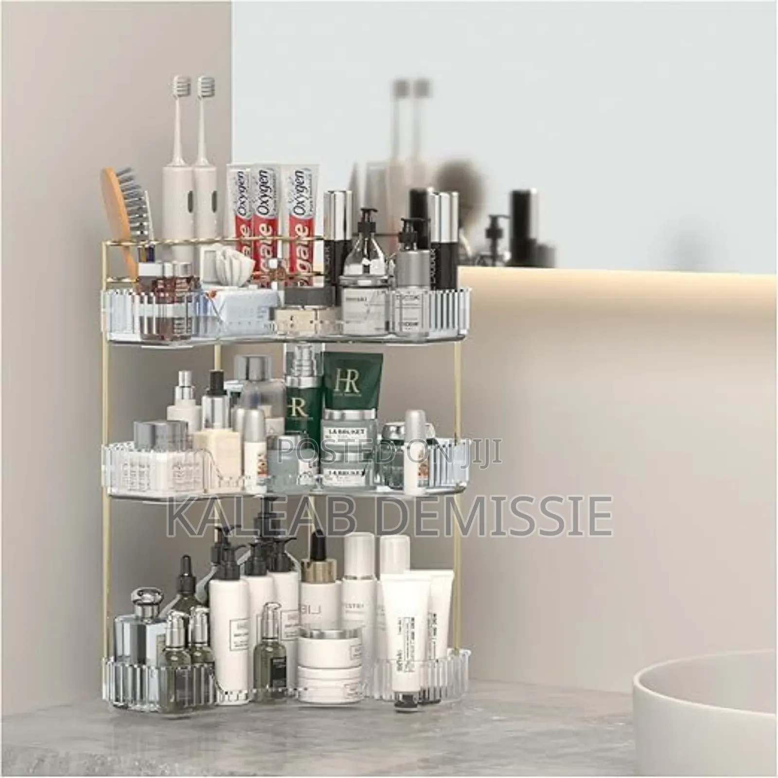 Luxury Storage Rack ዘመናዊ እና ቅንጡ የኮስሞቲክስ ማስቀመጫ