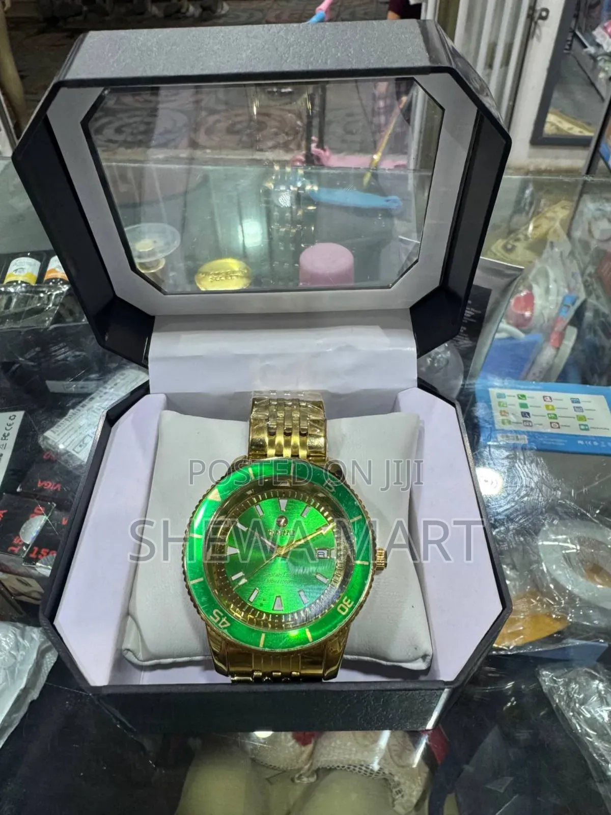 Waterproof Classic Round Stainless Steel Men Watch Dual Date English