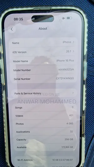 Apple iPhone 16 Plus 256 GB Black