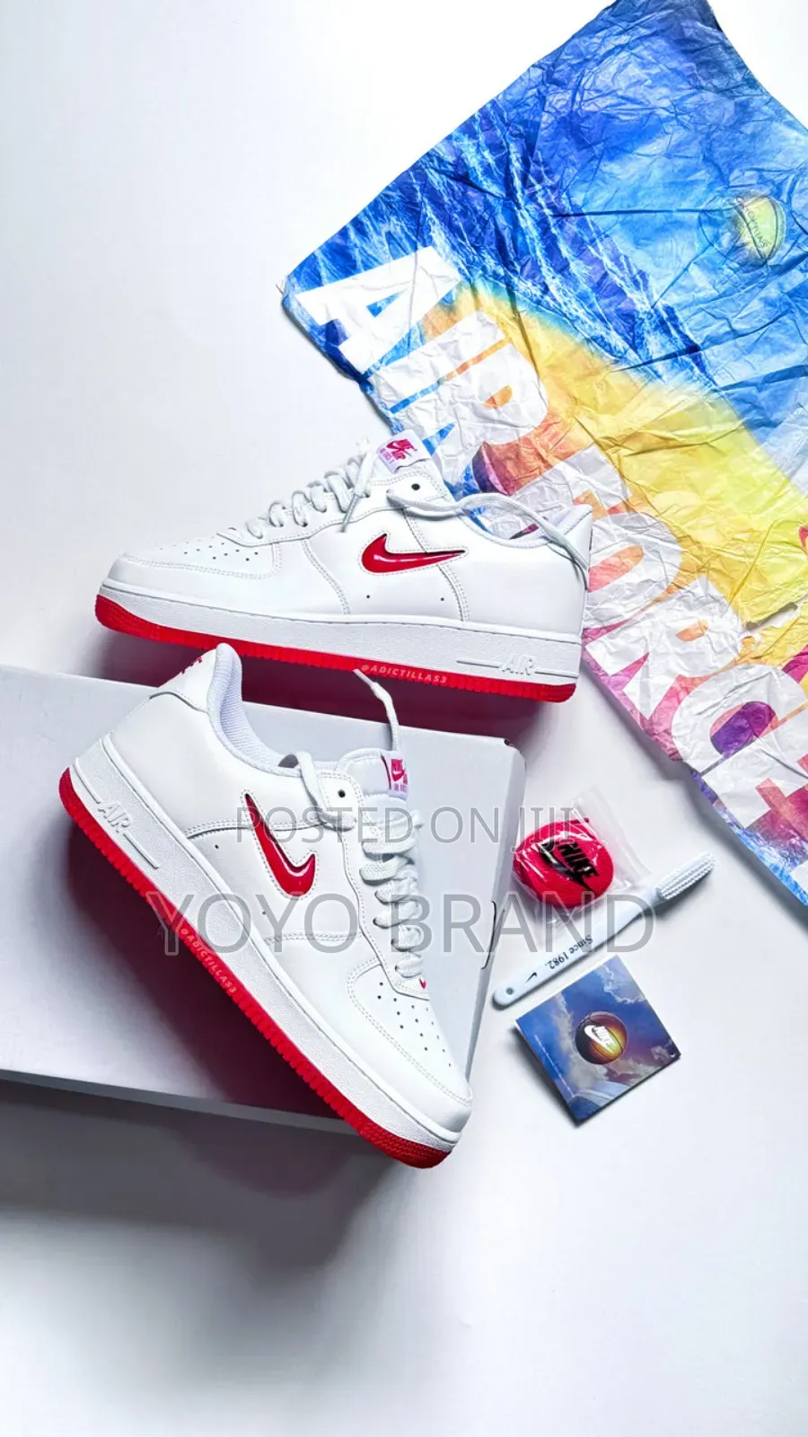 Nike Air Force 1low Jewel Red Fashion Sneaker Shoes