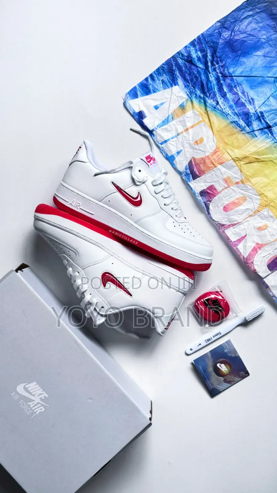 Nike Air Force 1low Jewel Red Fashion Sneaker Shoes