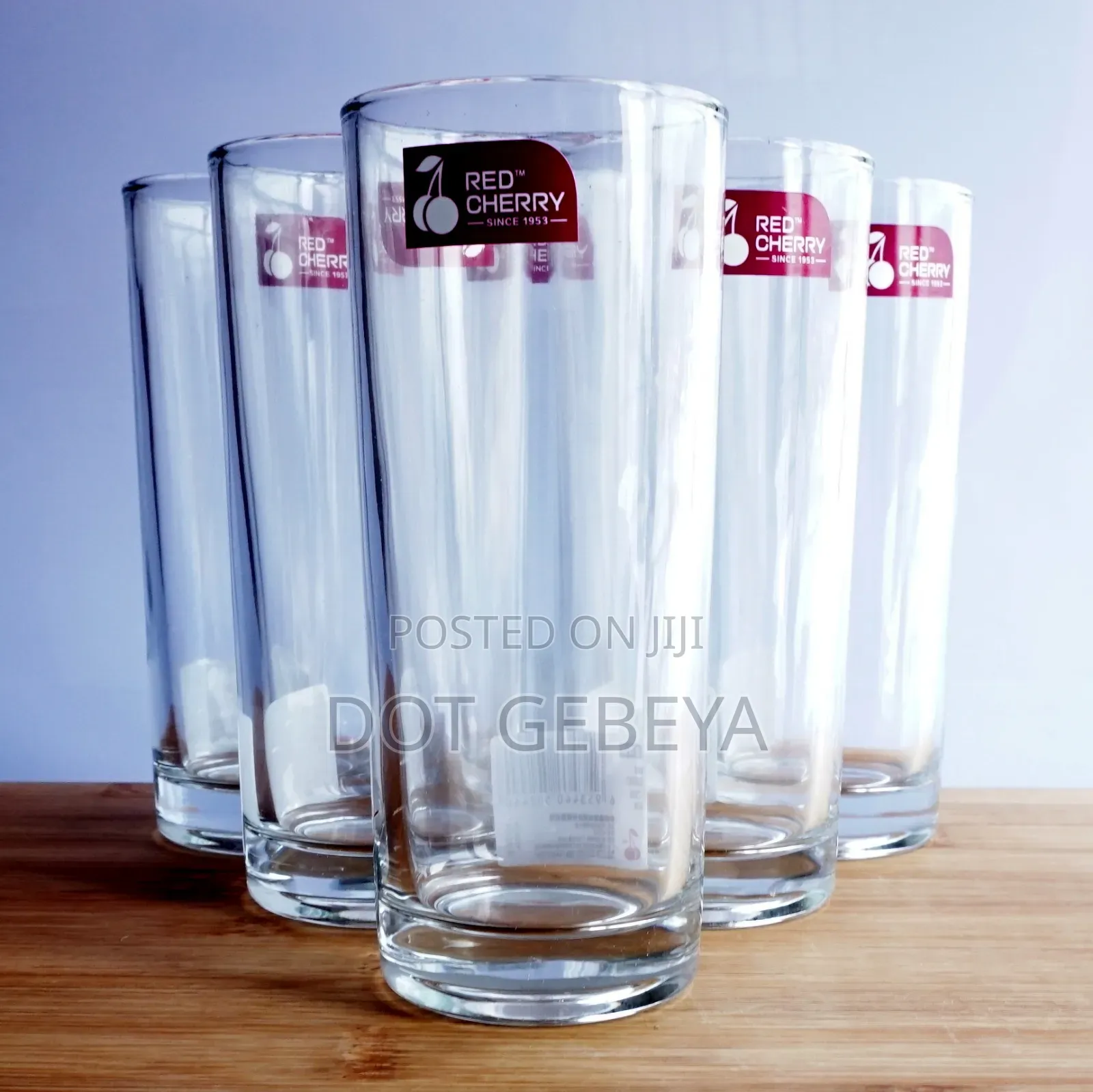 Water Glasses Red Cherry