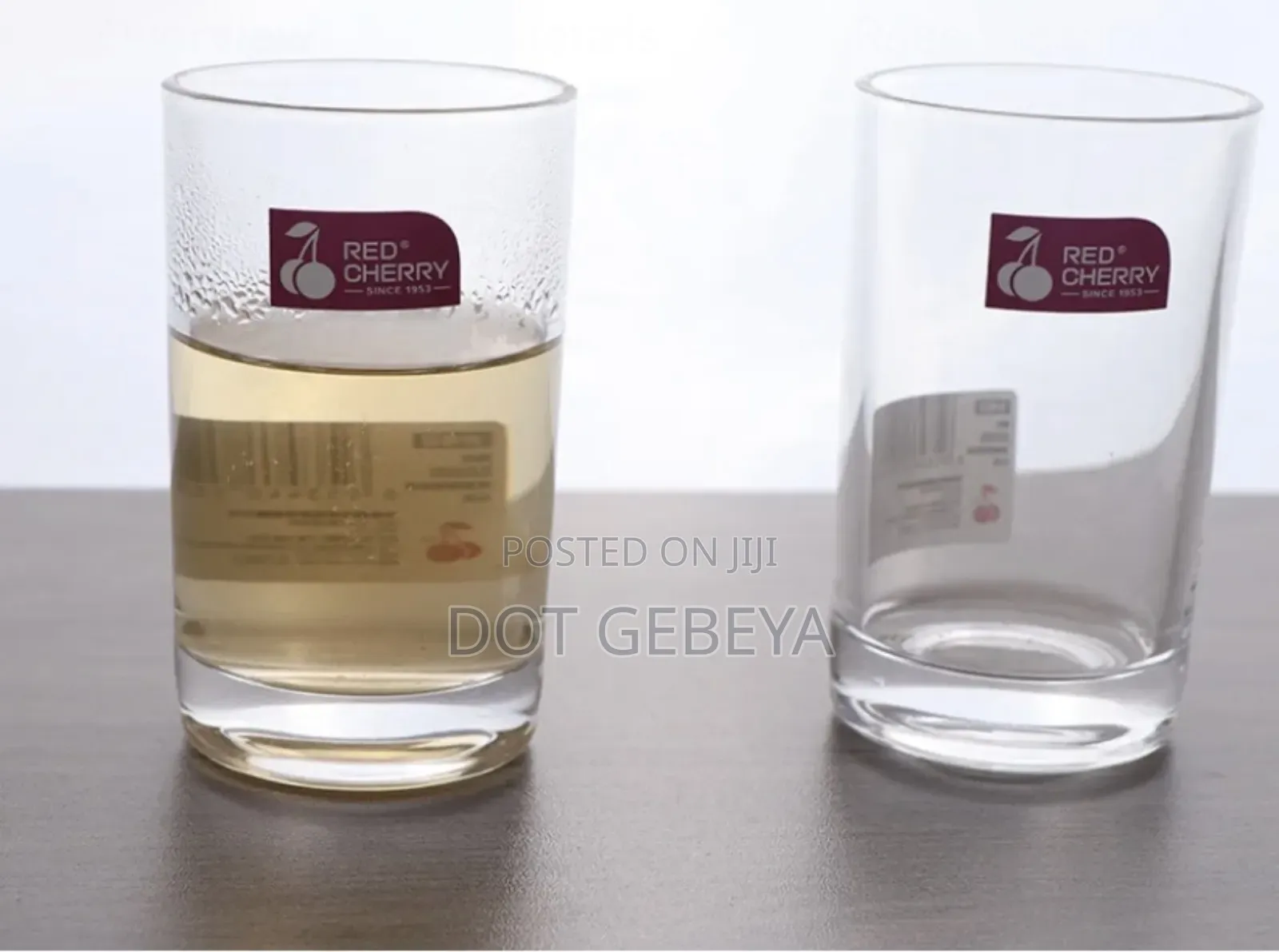 Water Glasses Red Cherry