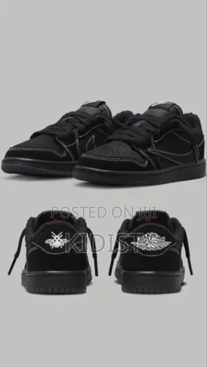 Nike #Air_jordan 1 Travis Scott, Retro Low Og Sp Ps 'Black Phantom'