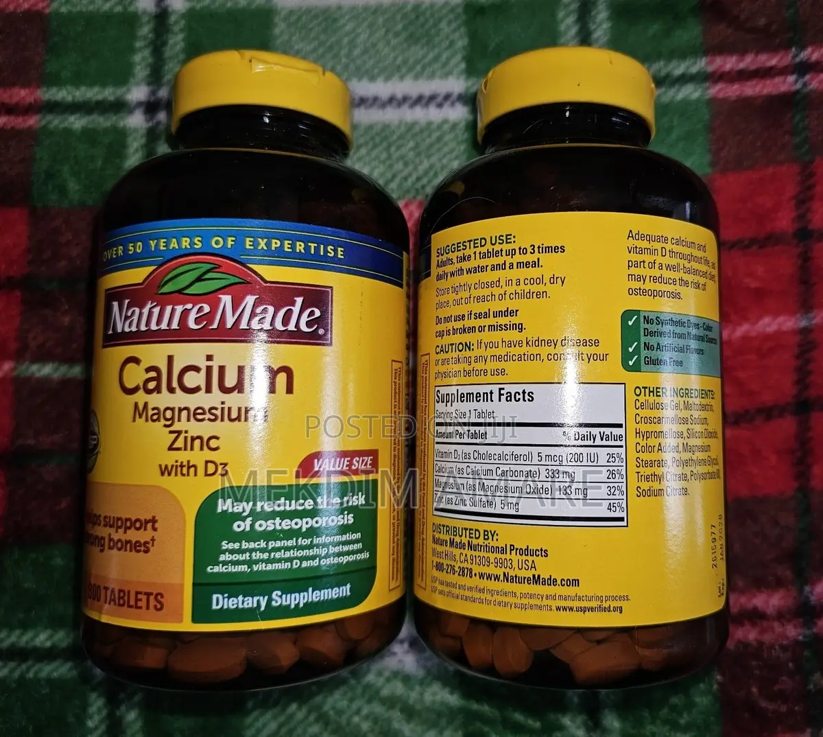 Calcium + Magnesium, Zinc, Vit D