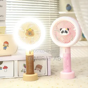 Panda Themed Handheld Mini Rechargeable Battery Operated Desktop Fan