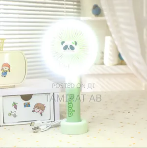 Panda Themed Handheld Mini Rechargeable Battery Operated Desktop Fan