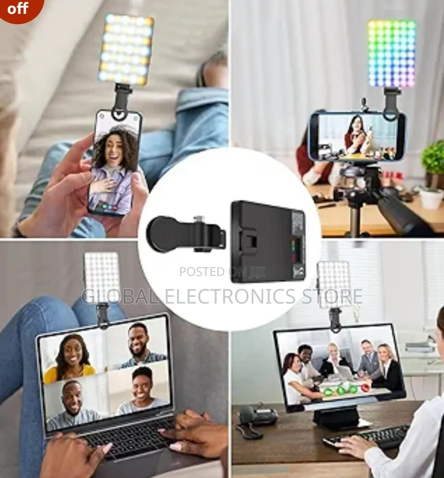 RGB Led Video Light, 1560lm Dimmable, 4000mah Batter