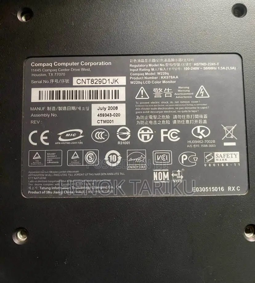 Monitor 22 Inch (Compaq)