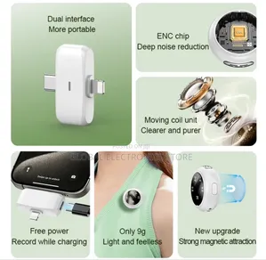 2.4g Wireless Lavalier Dual Microphone 5.3 Bluetooth Enc Noise Can