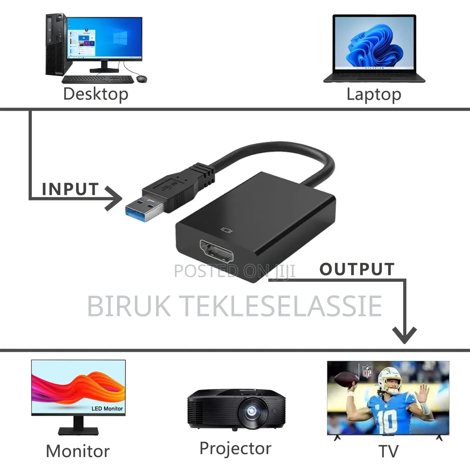 Usb 3.0 to Hdmi Converter Black