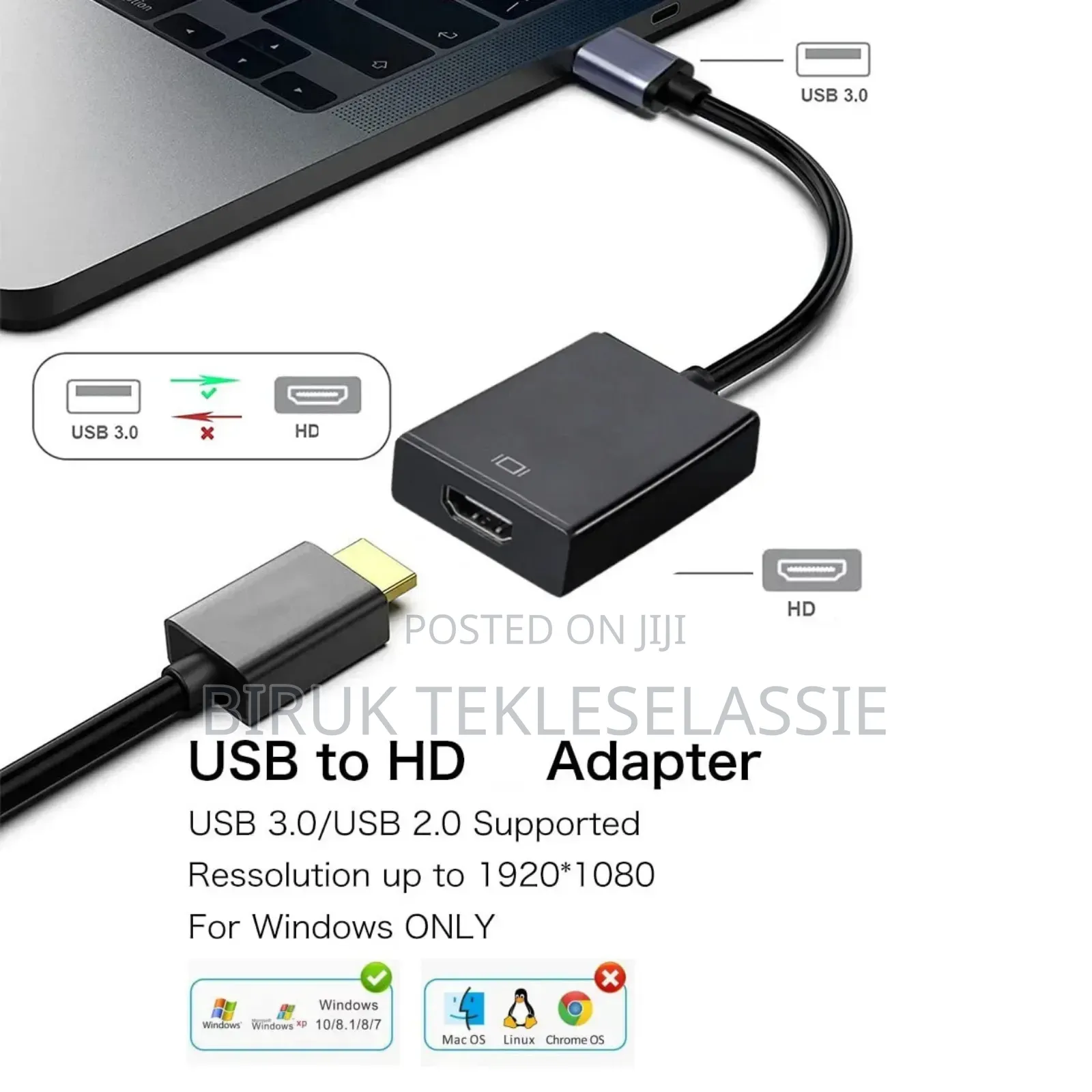 Usb 3.0 to Hdmi Converter Black