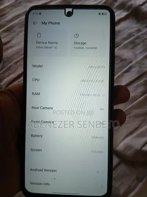 New Infinix Smart 10 64 GB Blue