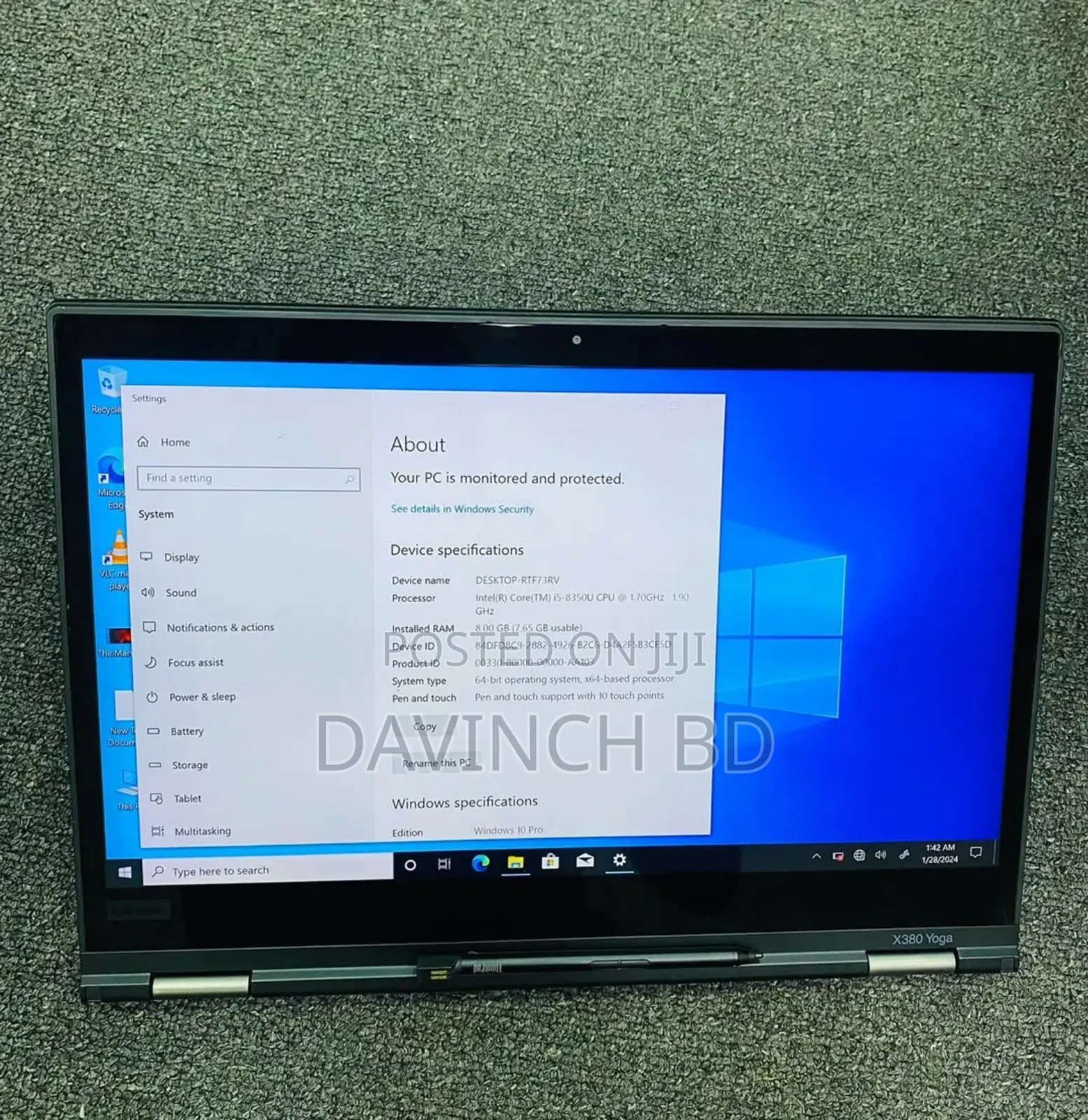 Laptop Lenovo ThinkPad X380 Yoga 16GB Intel Core I5 SSD 512GB