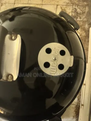 Black Charcoal Kettle-Style Barbecue Grill,