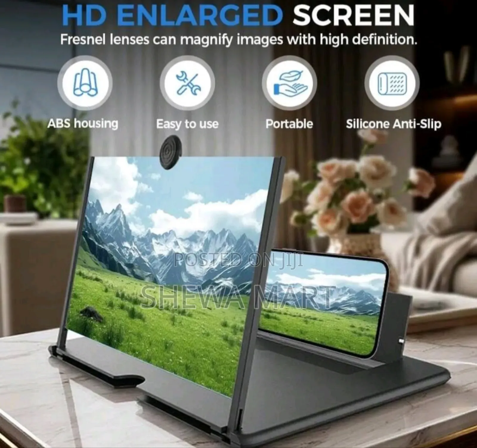 12-Inch Phone Screen Magnifier - Ultra-Hd Screen Magnifier, Convenient