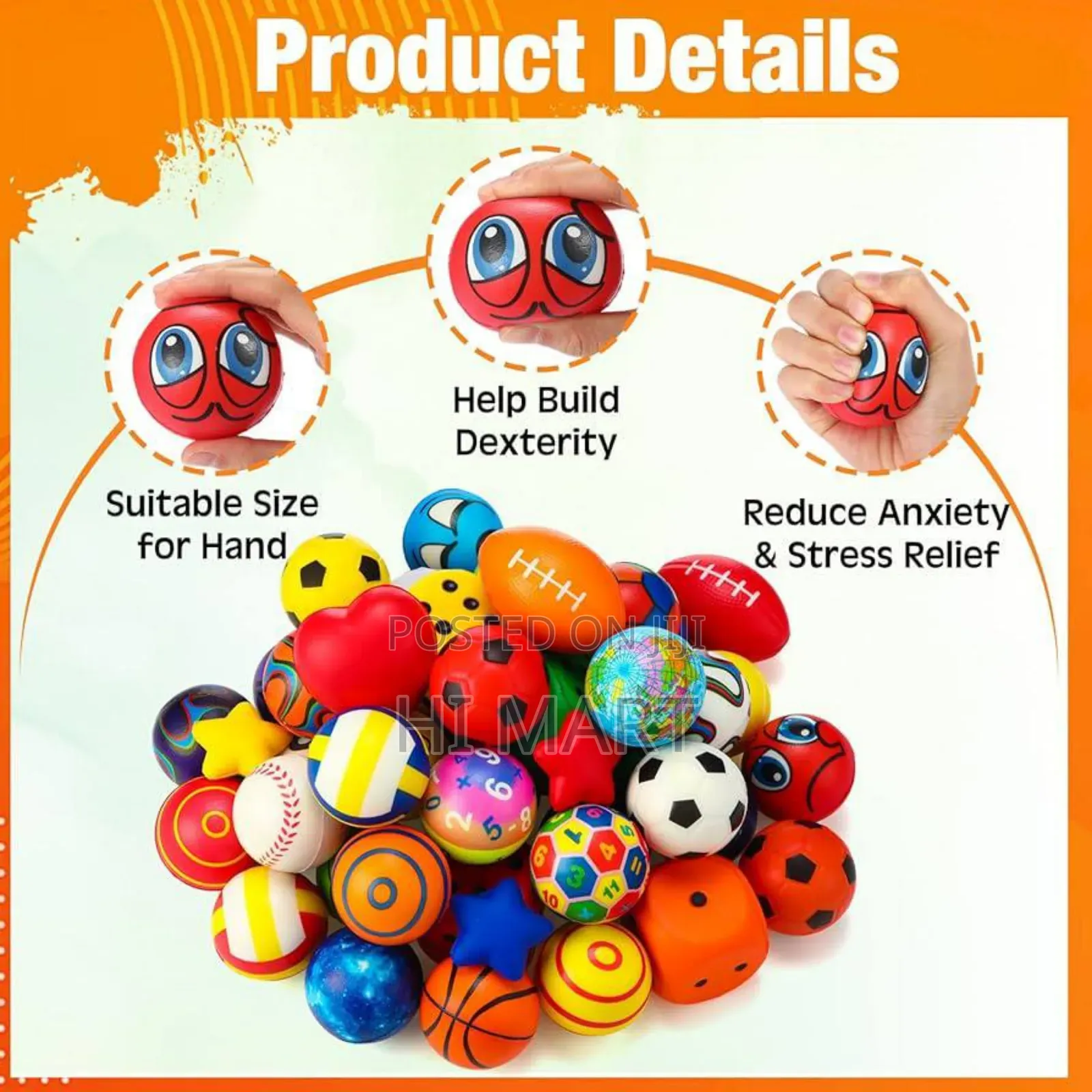 12pcs Mini Foam Stress Releif Balls