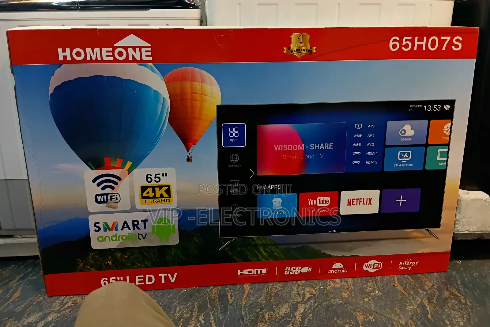 Homeone 65 Inch Tv Smart New 2025 Model Original Tv