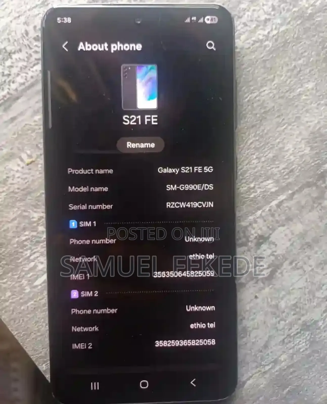 Samsung Galaxy S21 5G 128 GB Gray