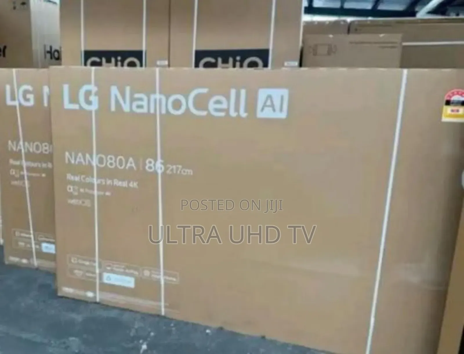 Lg Nanocell Tvs. The Boxes Show the Model Number Nano80a 86 Inch Tv
