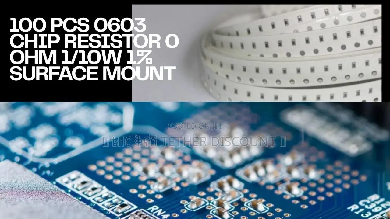 100 Pcs 0603 Chip Resistor 0 Ohm 1/10w 1% Surface Mount Rohs