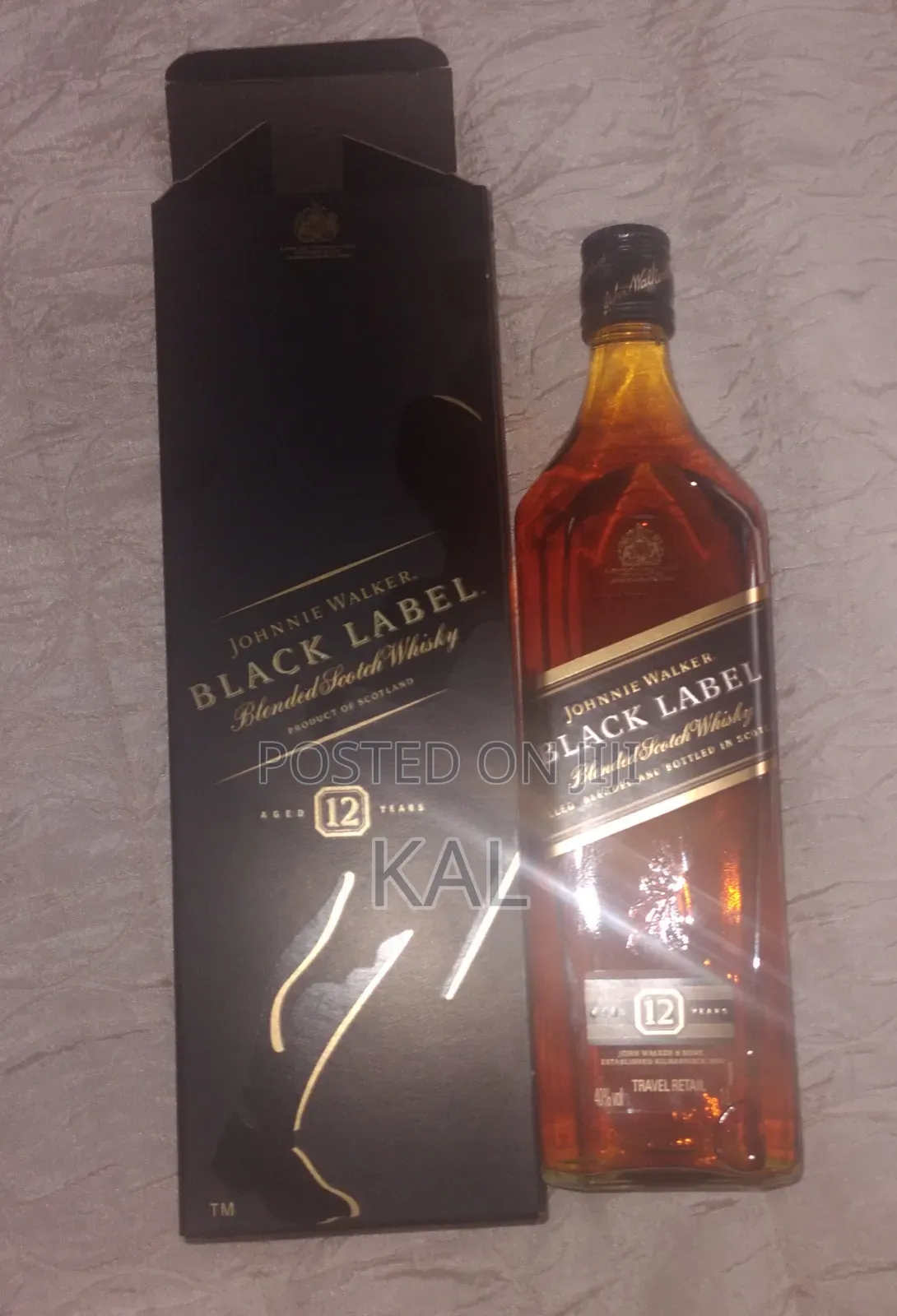 Johnnie Walker Black Label Whisky 1l Original (ባለ ቆርኪ)