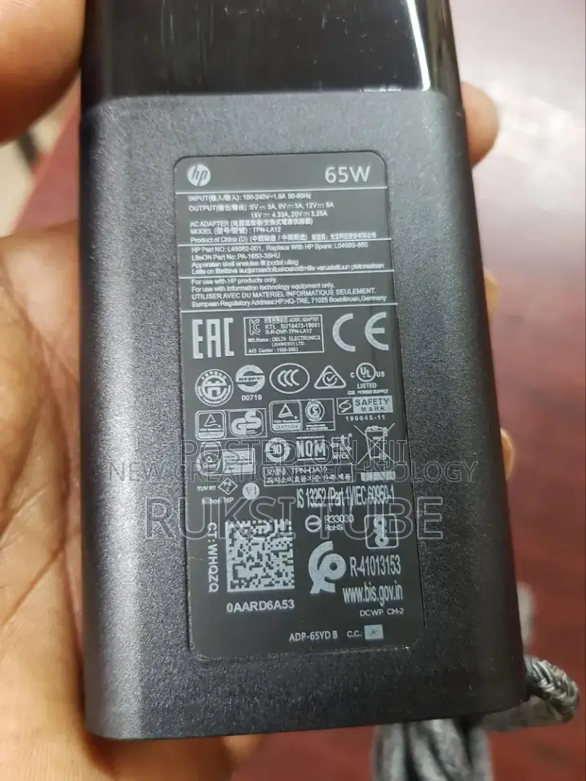 Hp La45962-001 Slim 65w Usb-C Charger