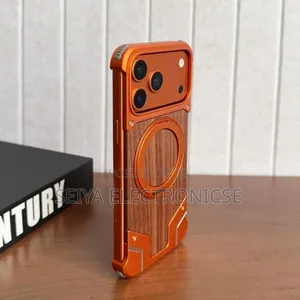 iPhones 17pro Max Freamlass Wood Metal Case