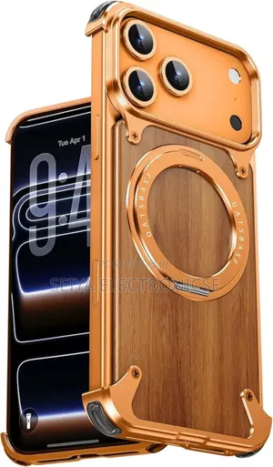 iPhones 17pro Max Freamlass Wood Metal Case