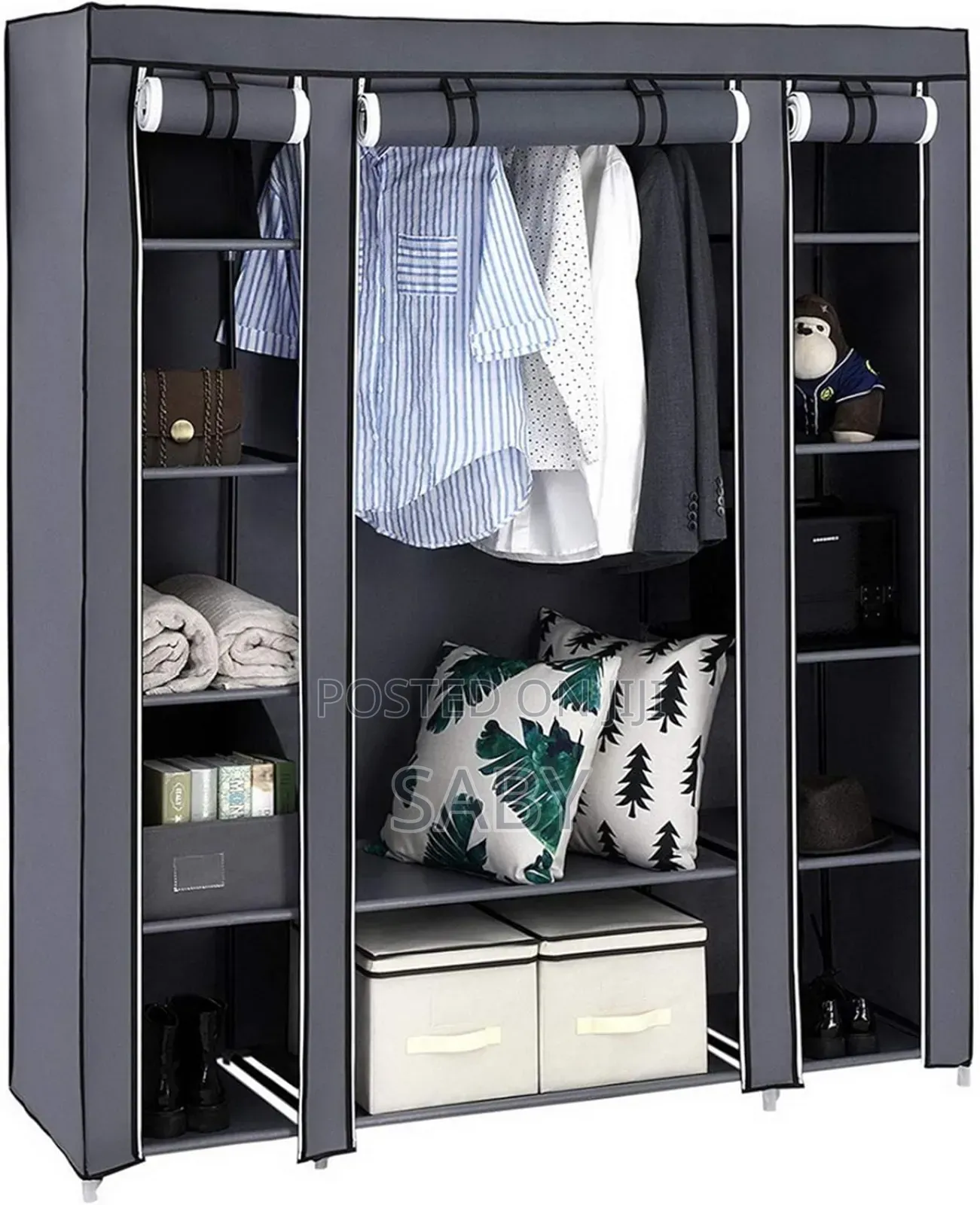 Portable Closet Wardrobes Cloth Rack Storage Organizer