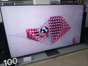 Lg Qned Evo 100-Inch Television Displaying a 3d Animation by Artist