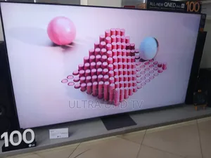 Lg Qned Evo 100-Inch Television Displaying a 3d Animation by Artist