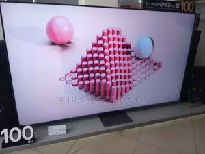 Lg Qned Evo 100-Inch Television Displaying a 3d Animation by Artist