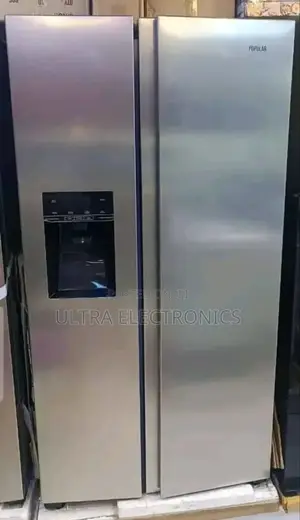 Popular Stainless Steel Side-by-Side Refrigerator, Likely of Popular"