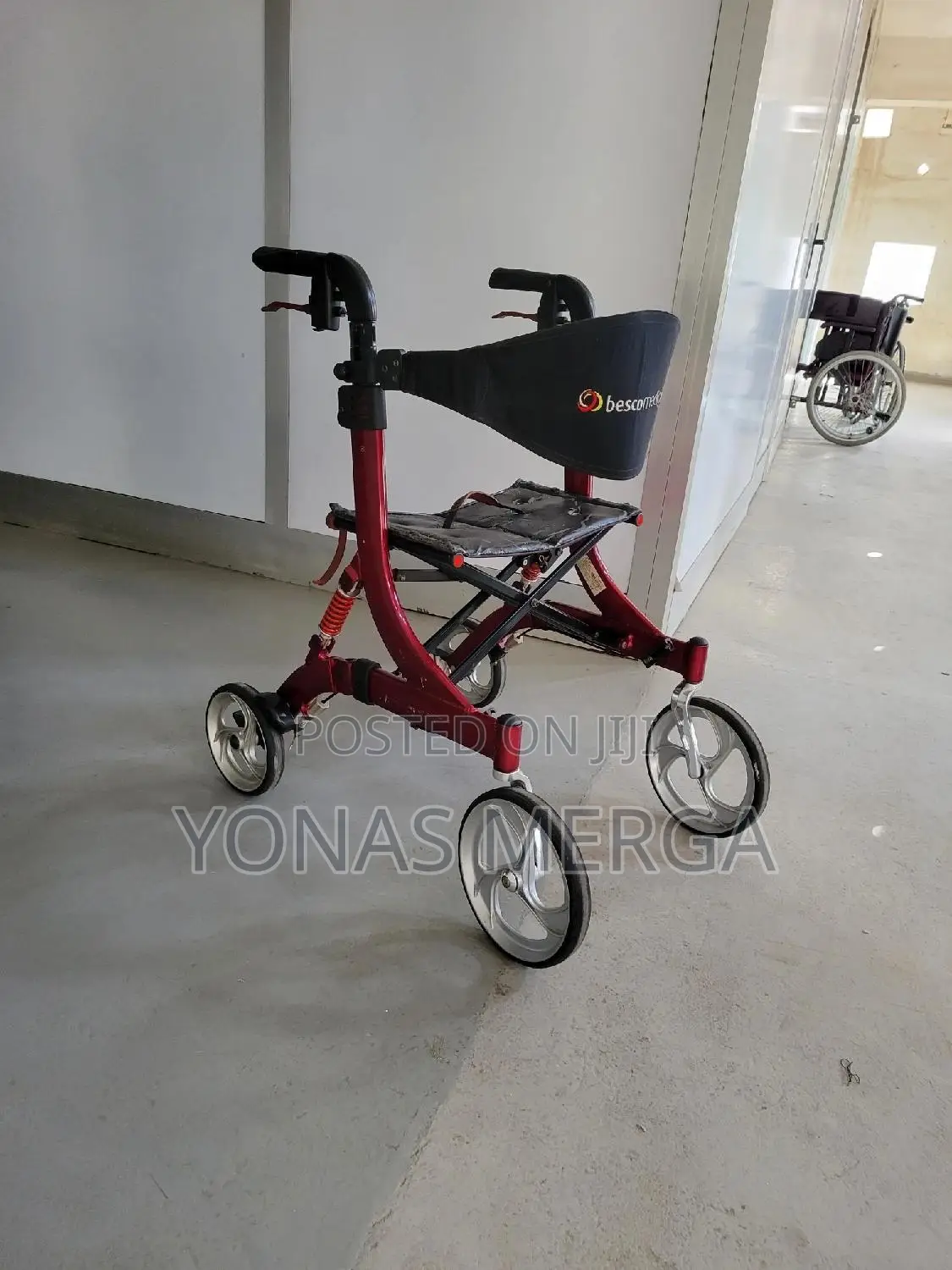 Walker With Seat Chair喝罔foldable - Includes Back Strap Mesh Bag-Model