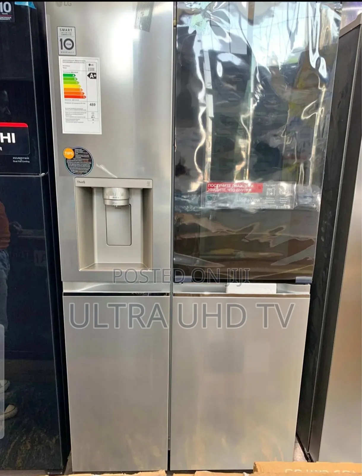 Lg Instaview Side-by-Side Refrigerator. Instaview Door-in-Door: The