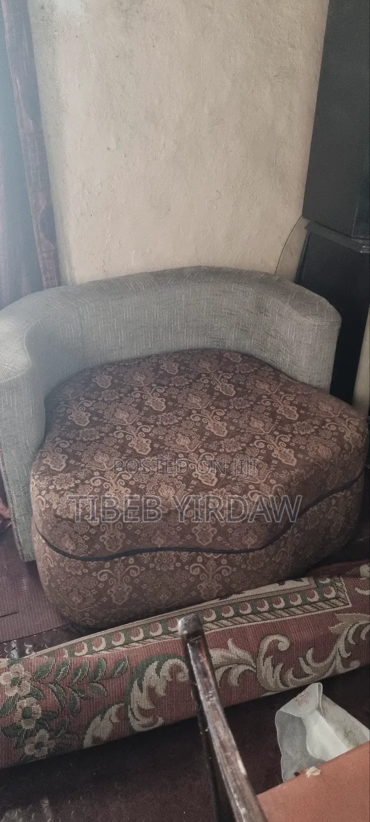 L Shape Sofa Set With Table and Sofa Cover