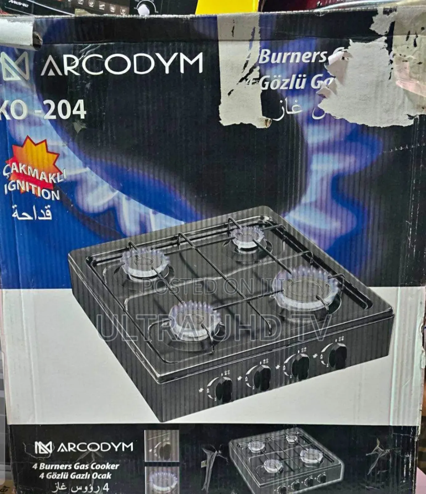 Arcodym 4 Burners Gas Cooker (Model: Ko-204).