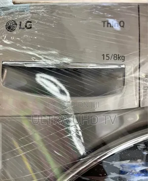 Lg Front-Load Washer-Dryer Combo Unit. It Features Lg Thinq and Ai Dd