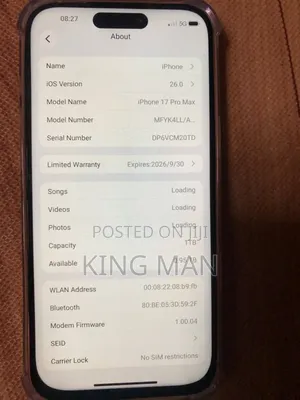 New Apple iPhone 17 Pro Max 1 TB Pink