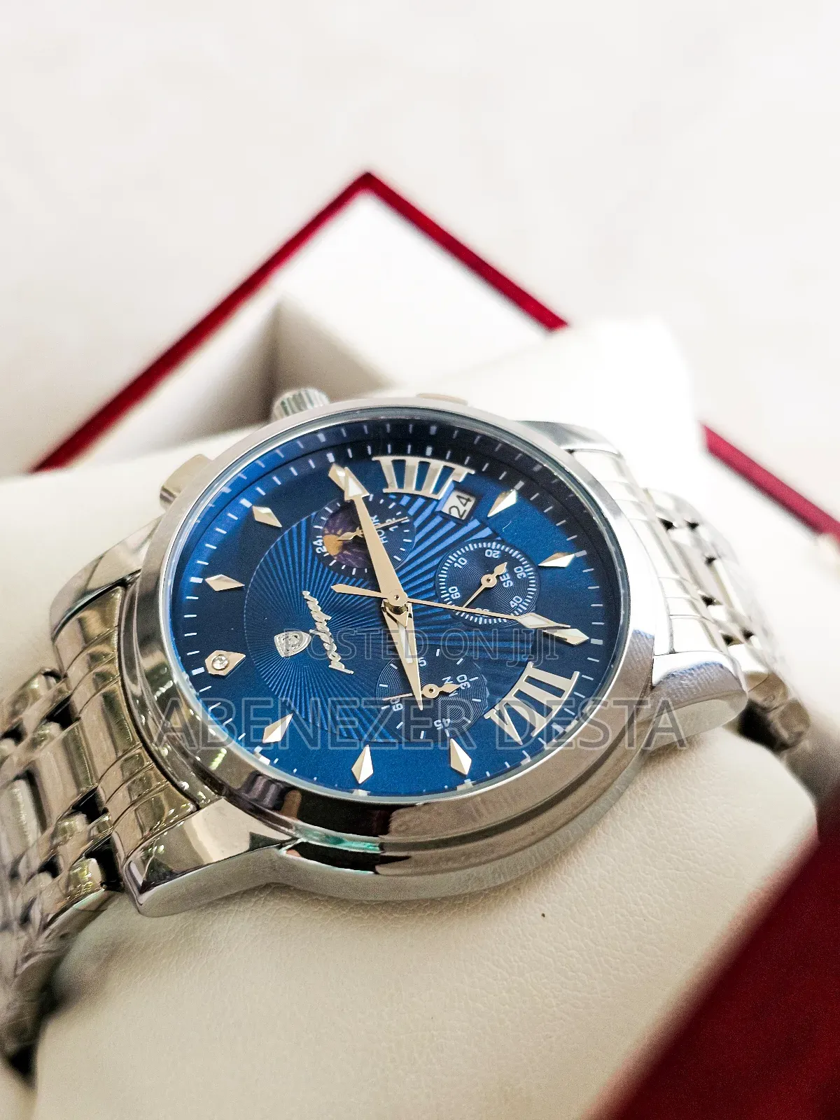 Poedagar Men's Stainless Steel Multi- Quartz Watch With a Blue