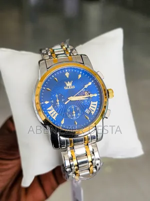 Olevs Men's Two-Tone Stainless Steel Analog Quartz Watch,