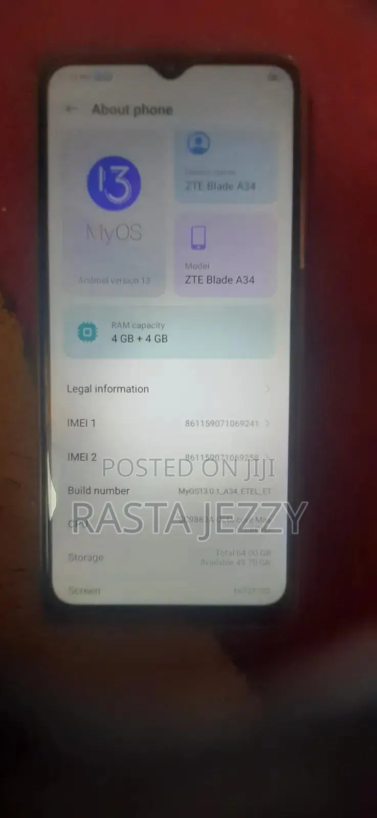 ZTE Blade A34 64 GB Black