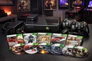 Xbox 360 (Jailbroken) + 9 Games on Disc + 42 Games on Usb Drive's