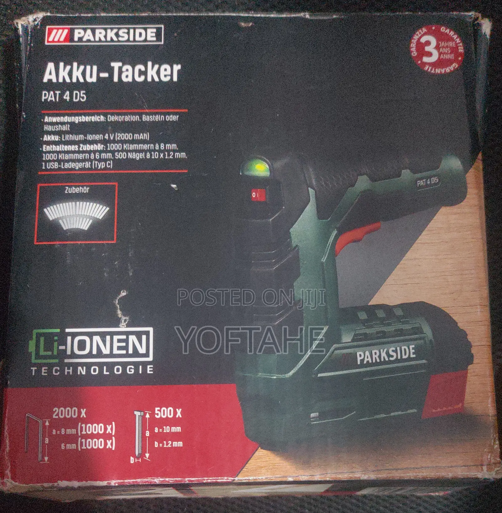 Parkside Pat 4 D5 4 V Cordless Stapler / Nail Gun – Barely Used